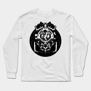 kuro black alien war starship ecopop in mexican patterns art Long Sleeve T-Shirt